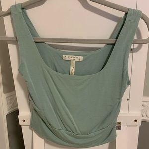green tank top